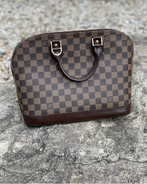 Kabelka dámská Louis Vuitton ALMA PM DAMIER hnědá